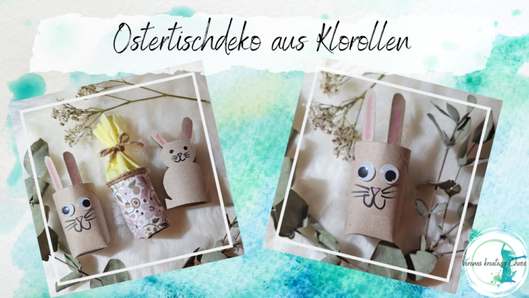 Ostertischdeko aus Klopapierrollen